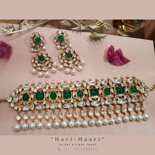 Hari-Haari Moissanite Set (Pearl's on Top)