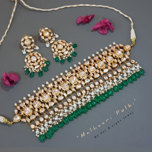 Malhaari Polki Choker Set