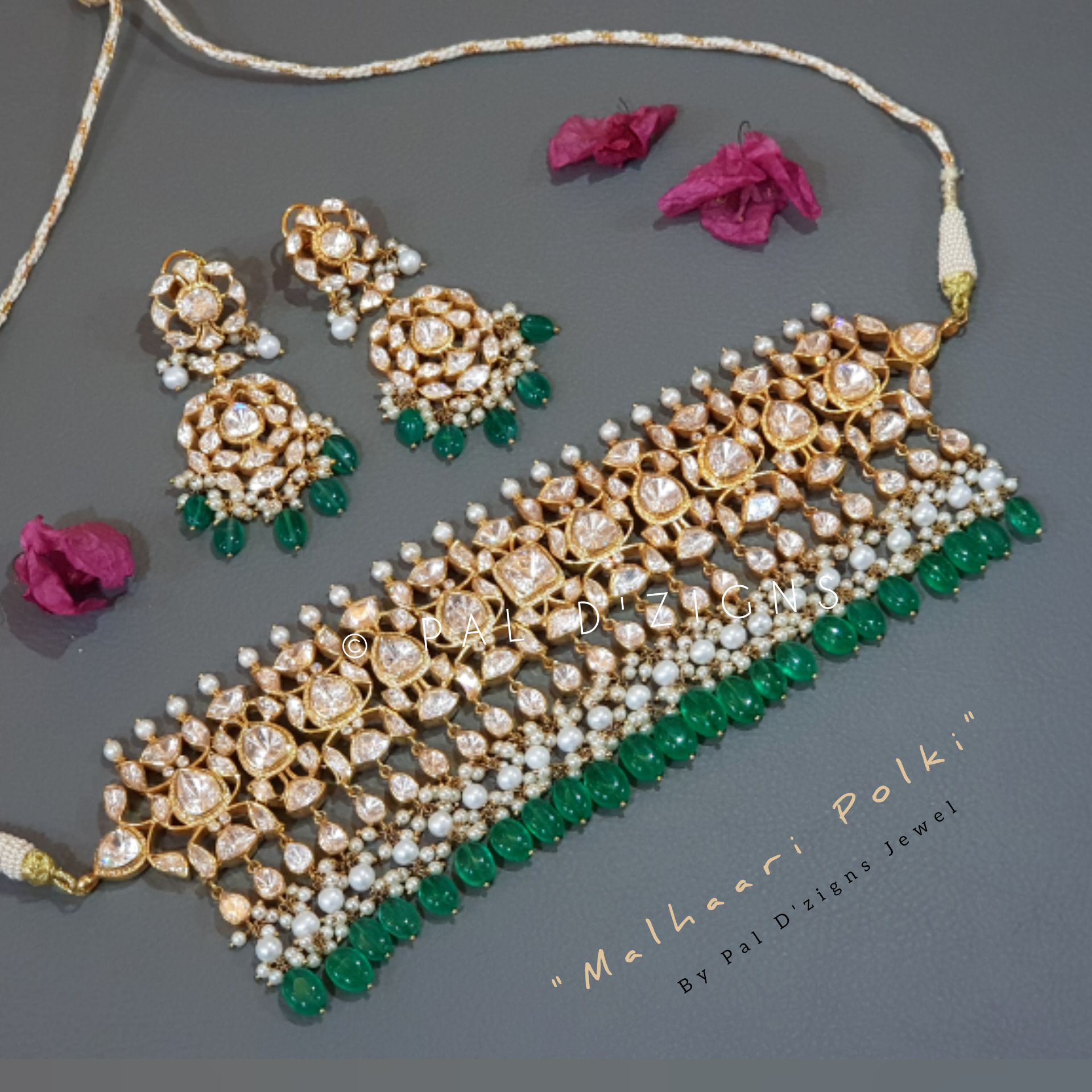 Malhaari Polki Choker Set