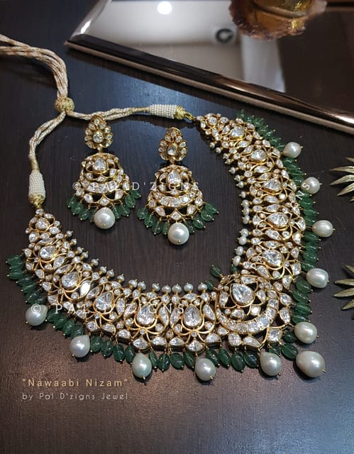 Nawaabi Nizam Moissanite Polki Set