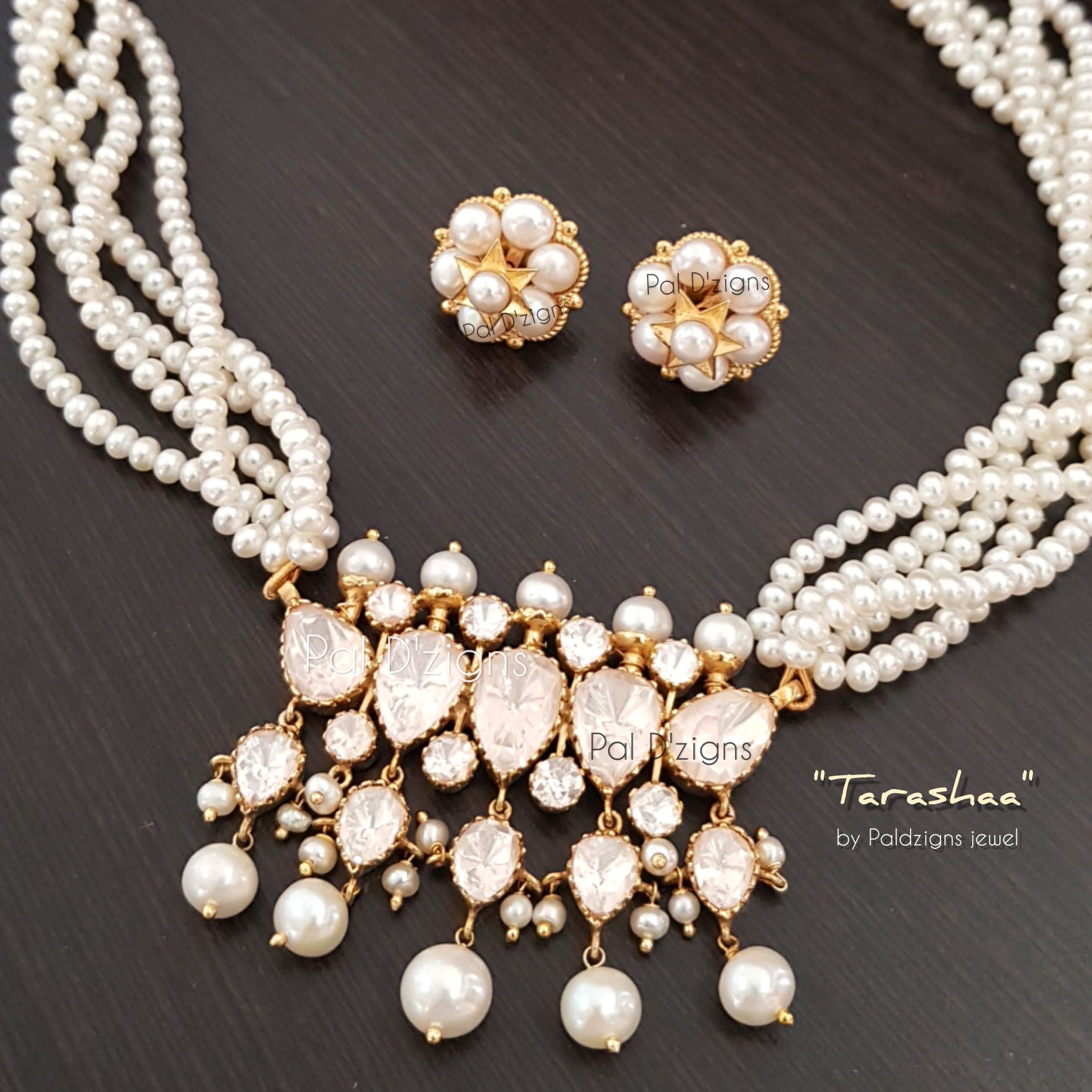 Tarashaa with Moti-Phool studs