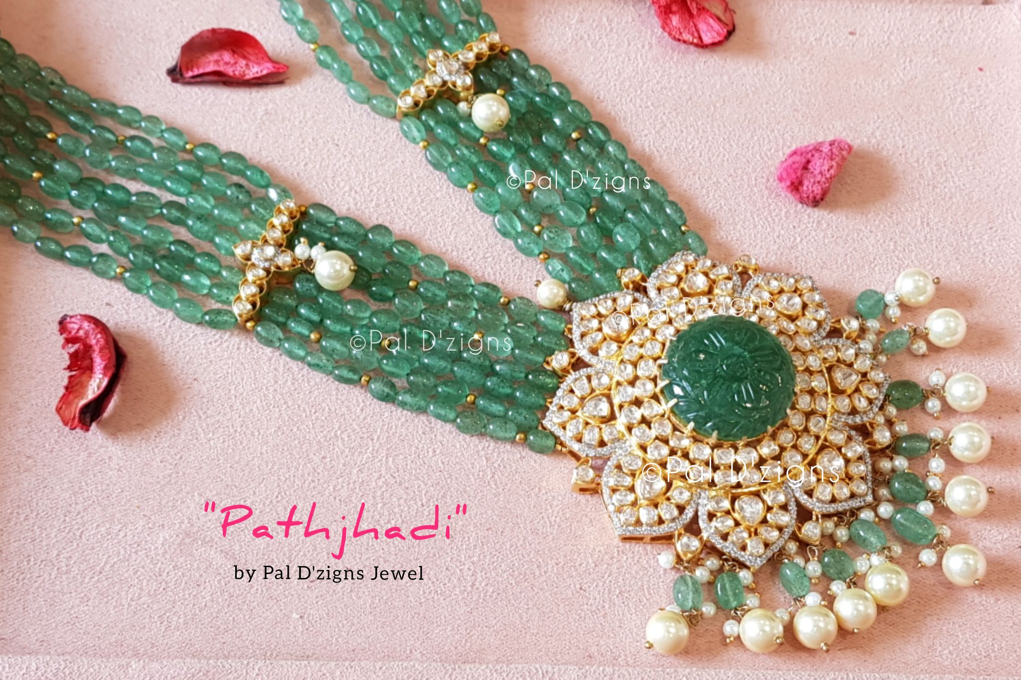 Pathjhadi Moissanite Polki Set