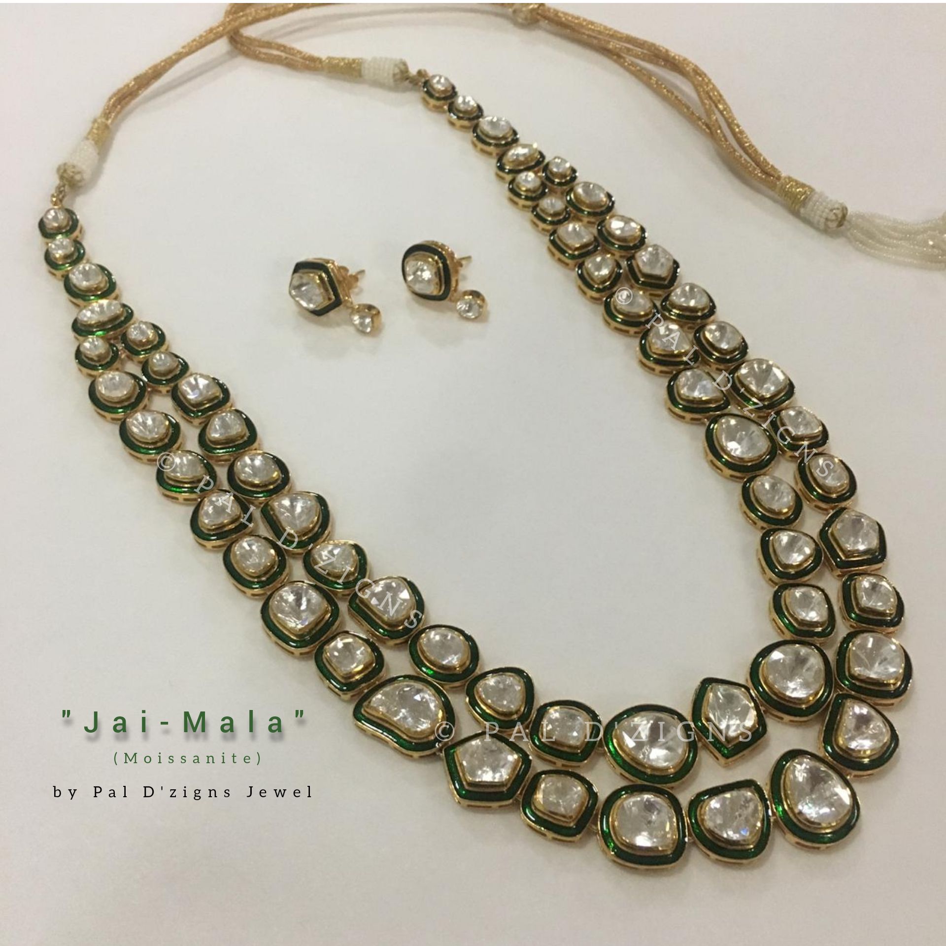 Jai Mala Moissanite Polki Set (Open Back Setting)
