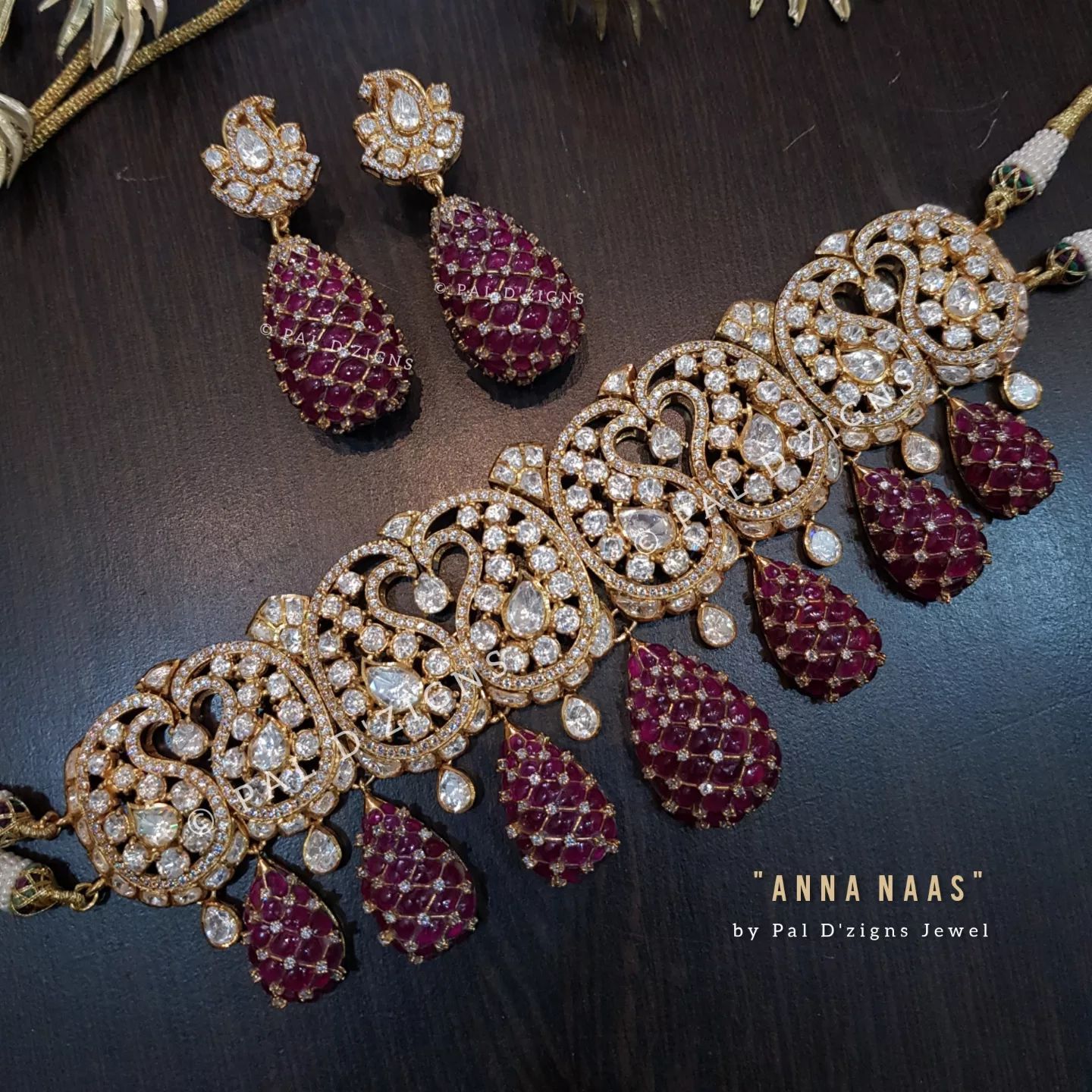 Anaa-Naas Set in Moissanite Polki