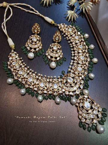 Nawaabi Begum Moissanite Polki Set Nawaabi Begum Moissanite Polki Set