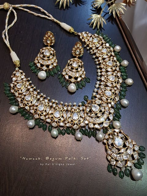 Nawaabi Begum Moissanite Polki Set
