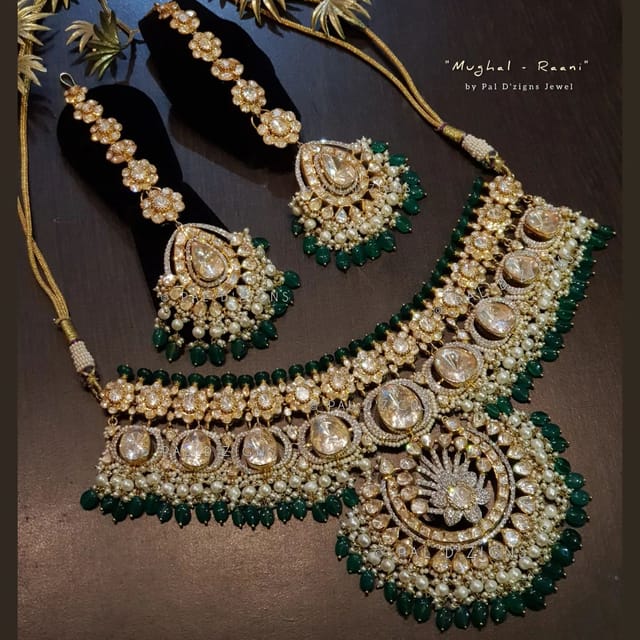 Mughal Raani Moissanite Polki Choker Set