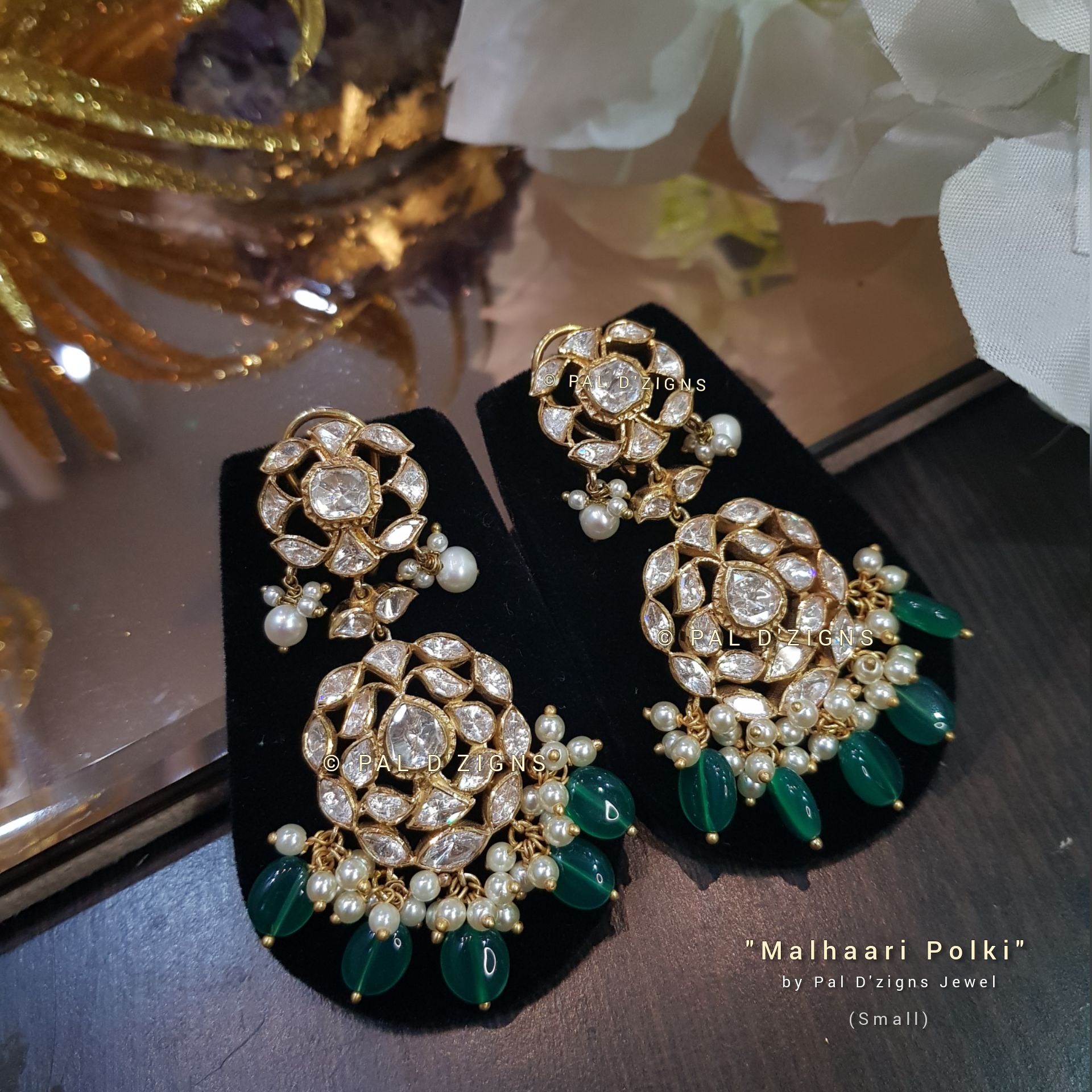 Chothi Malhaari Polki Earings