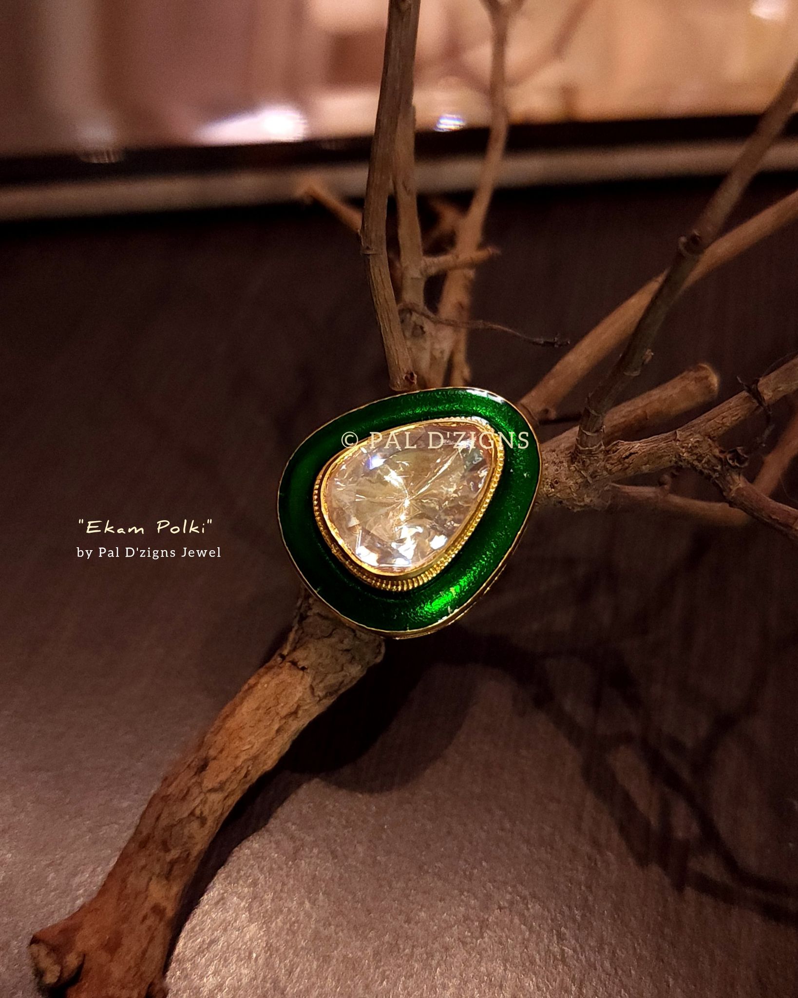 Ekam Polki Moissanite Ring
