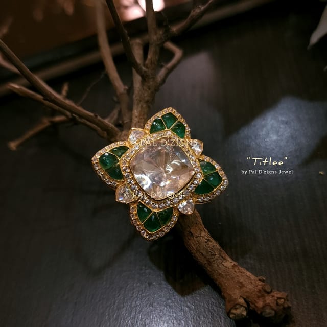 Titlee Moissanite Polki Ring