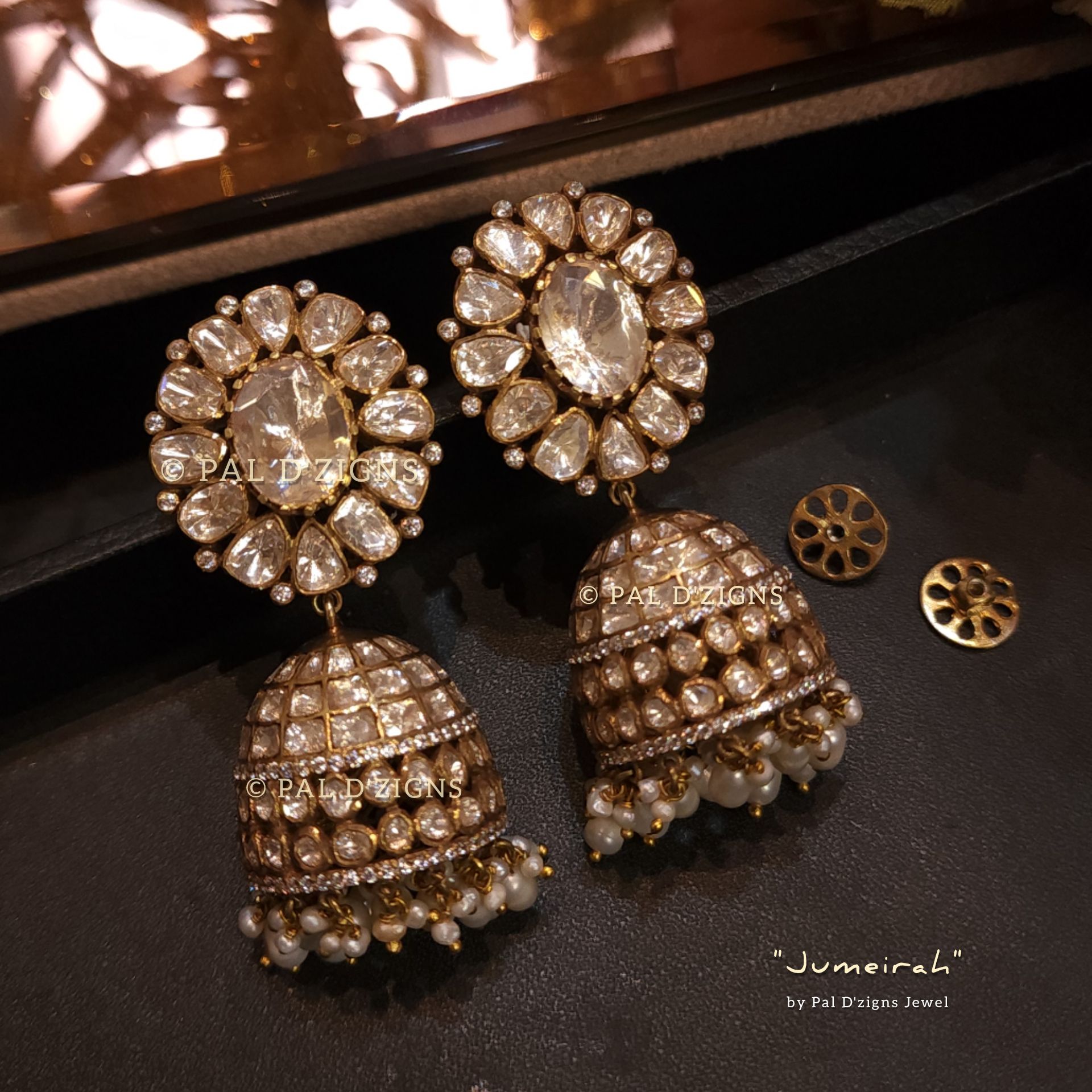 Jumeirah Moissanite Polki Jhumki