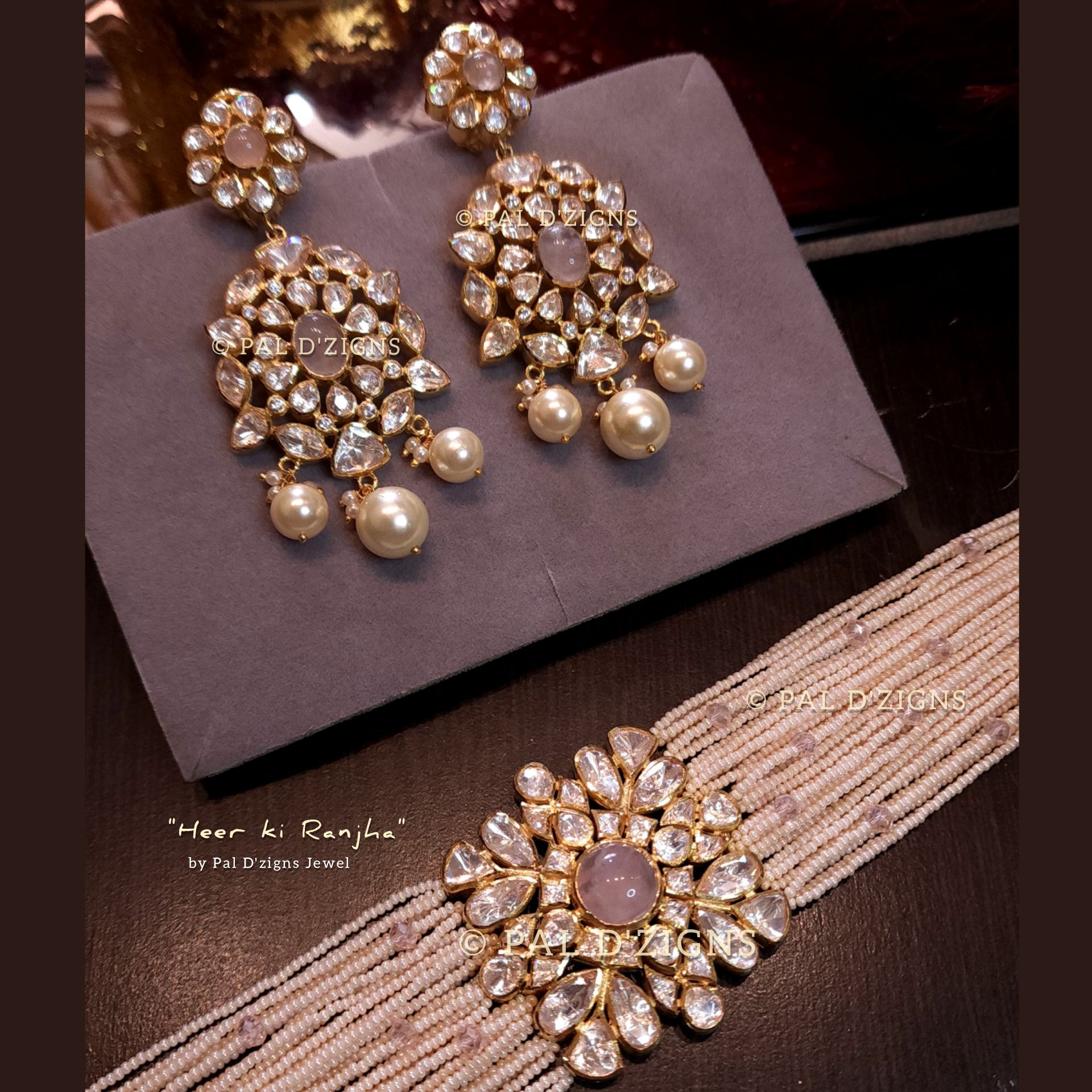 Heer ki Ranjha - Moissanite Polki Choker Set