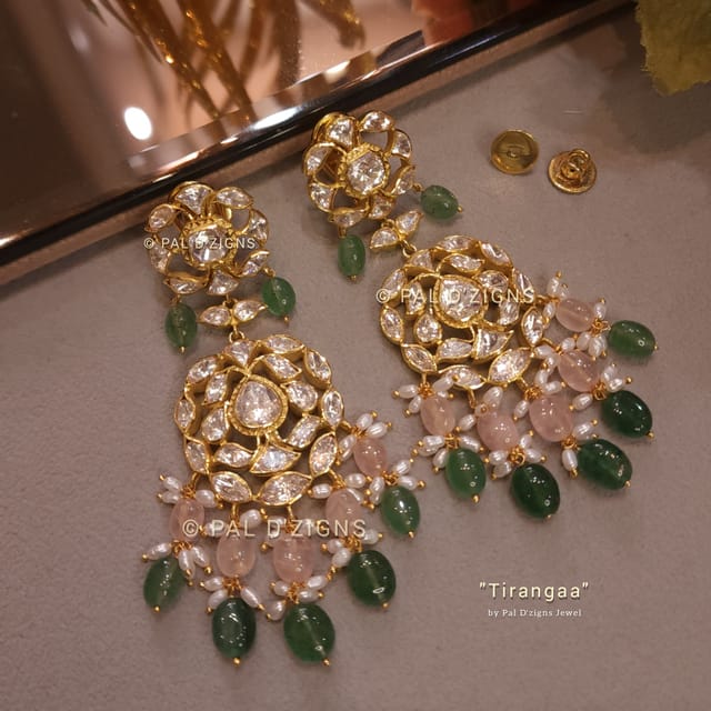 Tirangaa Moissanite Polki Big Chandliers