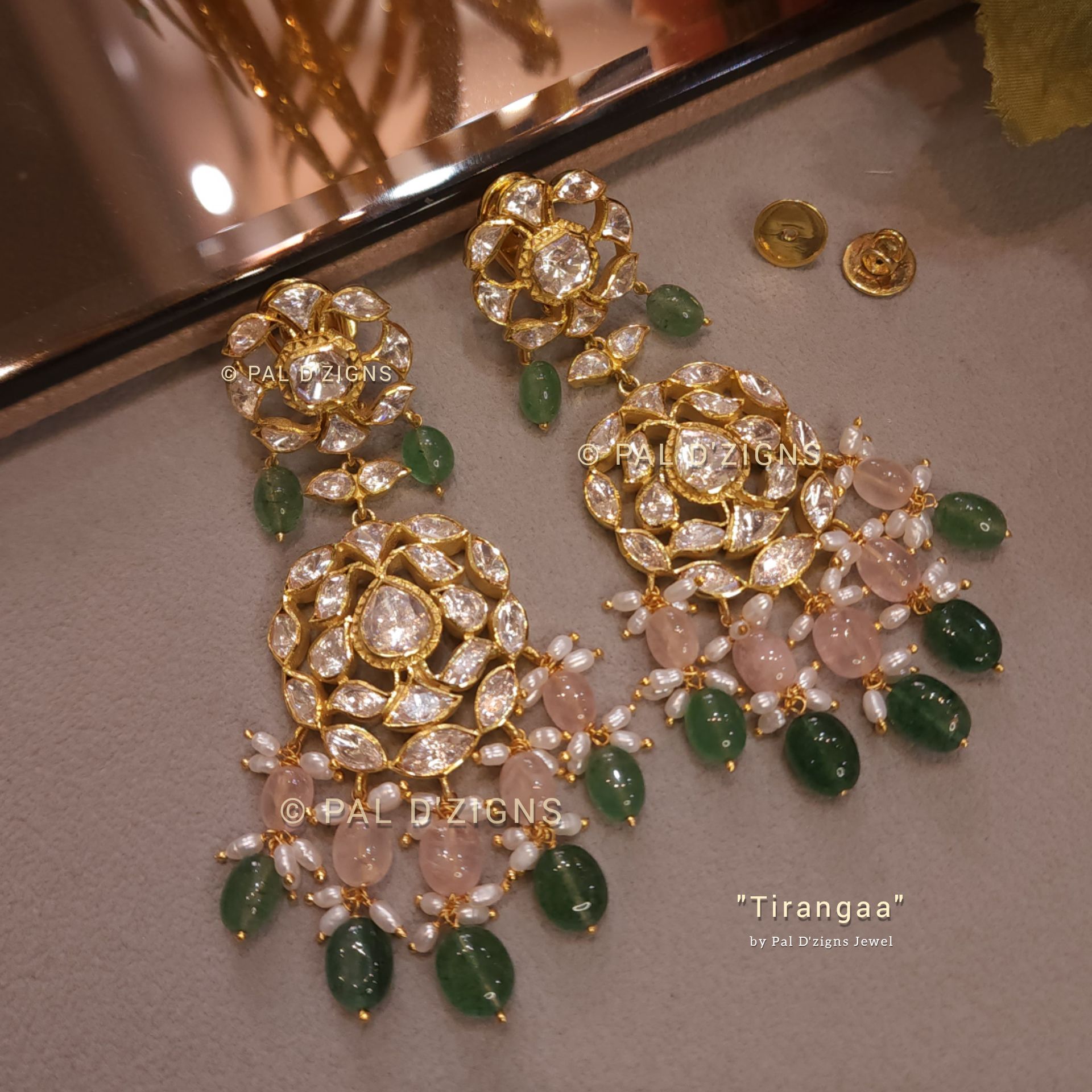 Tirangaa Moissanite Polki Big Chandliers