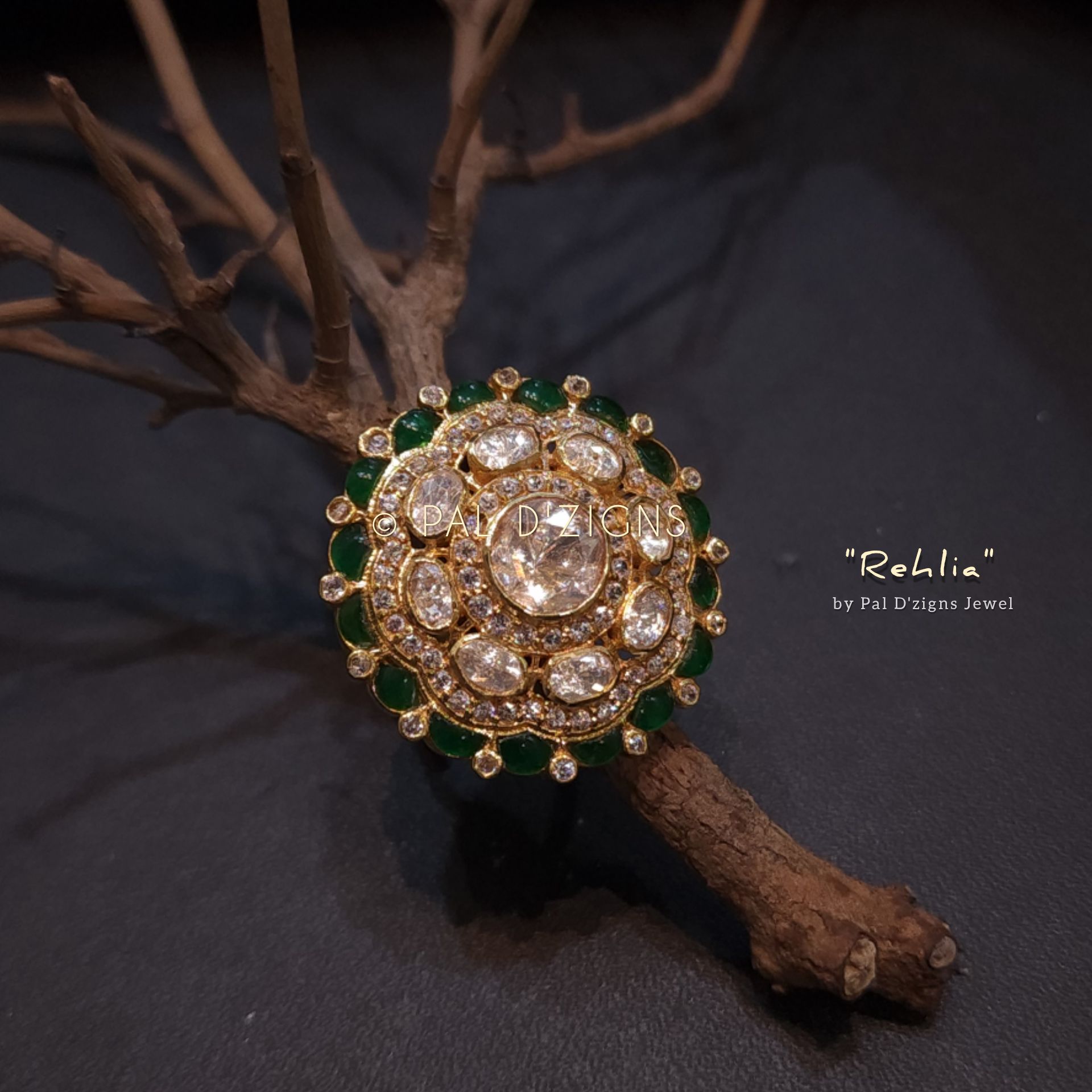 Rehlia Moissanite Polki Ring