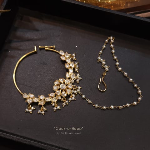 Cock-a-hoop Moissanite Polki Nath