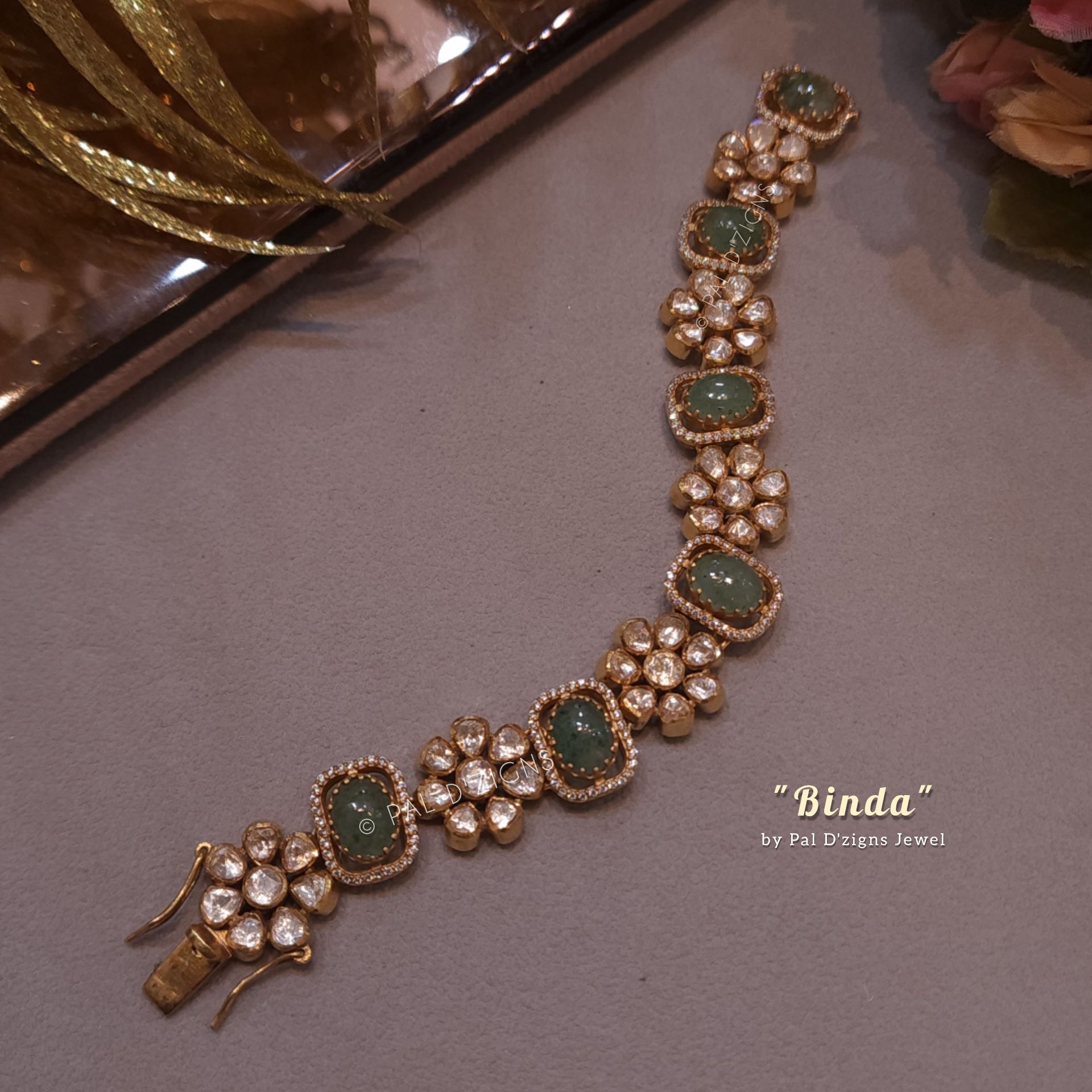 Binda Moissanite Polki Bracelet