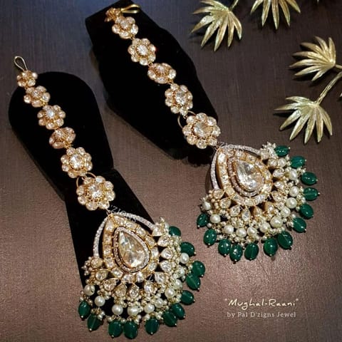 Mughal Raani Moissanite Polki Earings Mughal Raani Moissanite Polki Earings