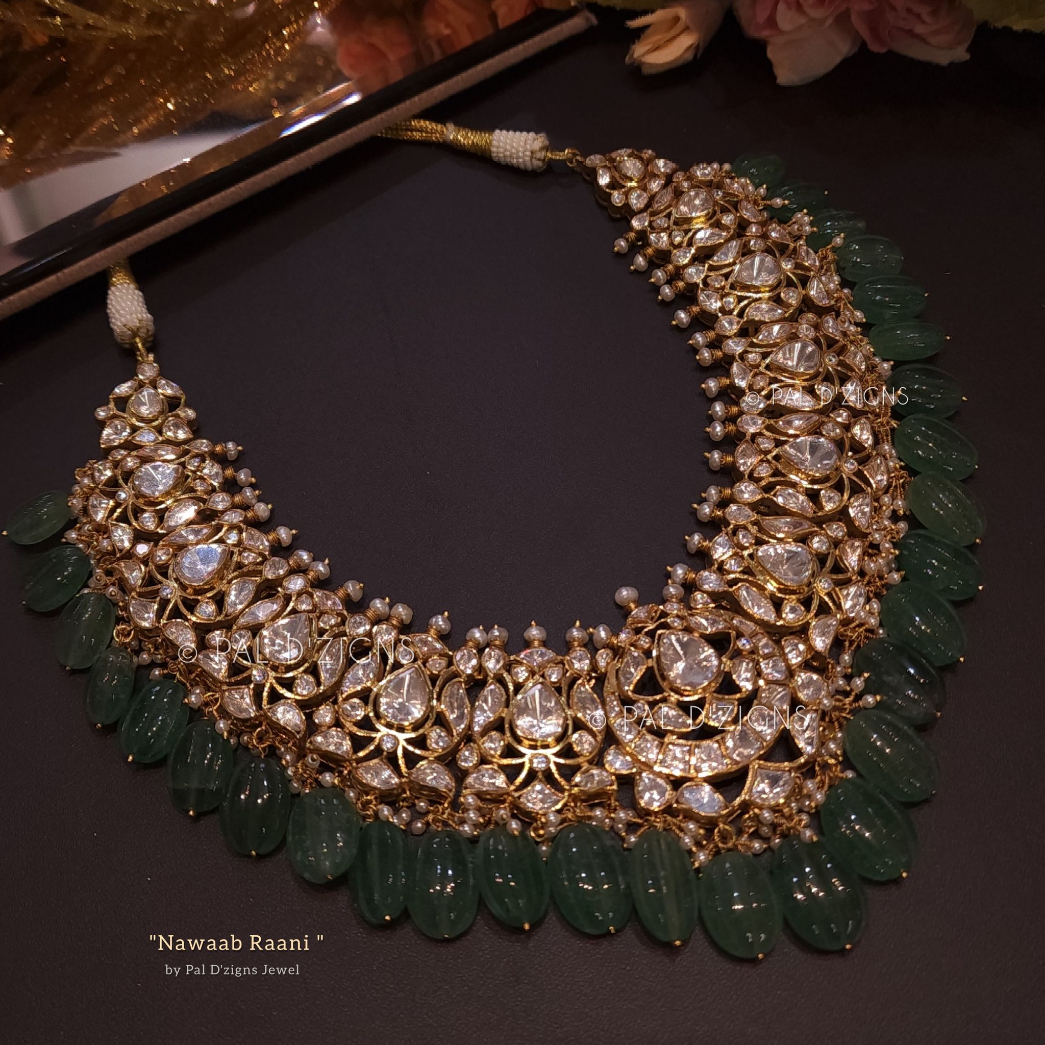 Nawaab Raani Moissanite Polki Necklace