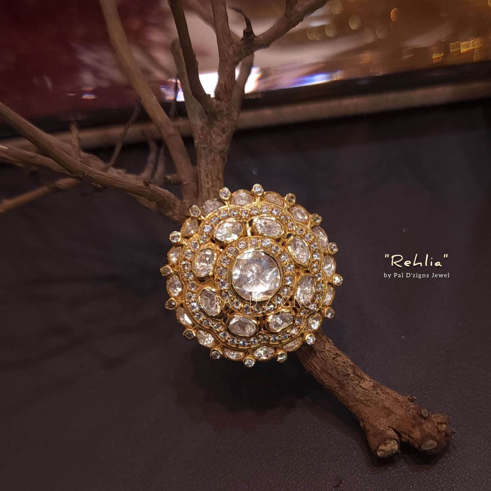 Rehlia polki Moissanite Ring