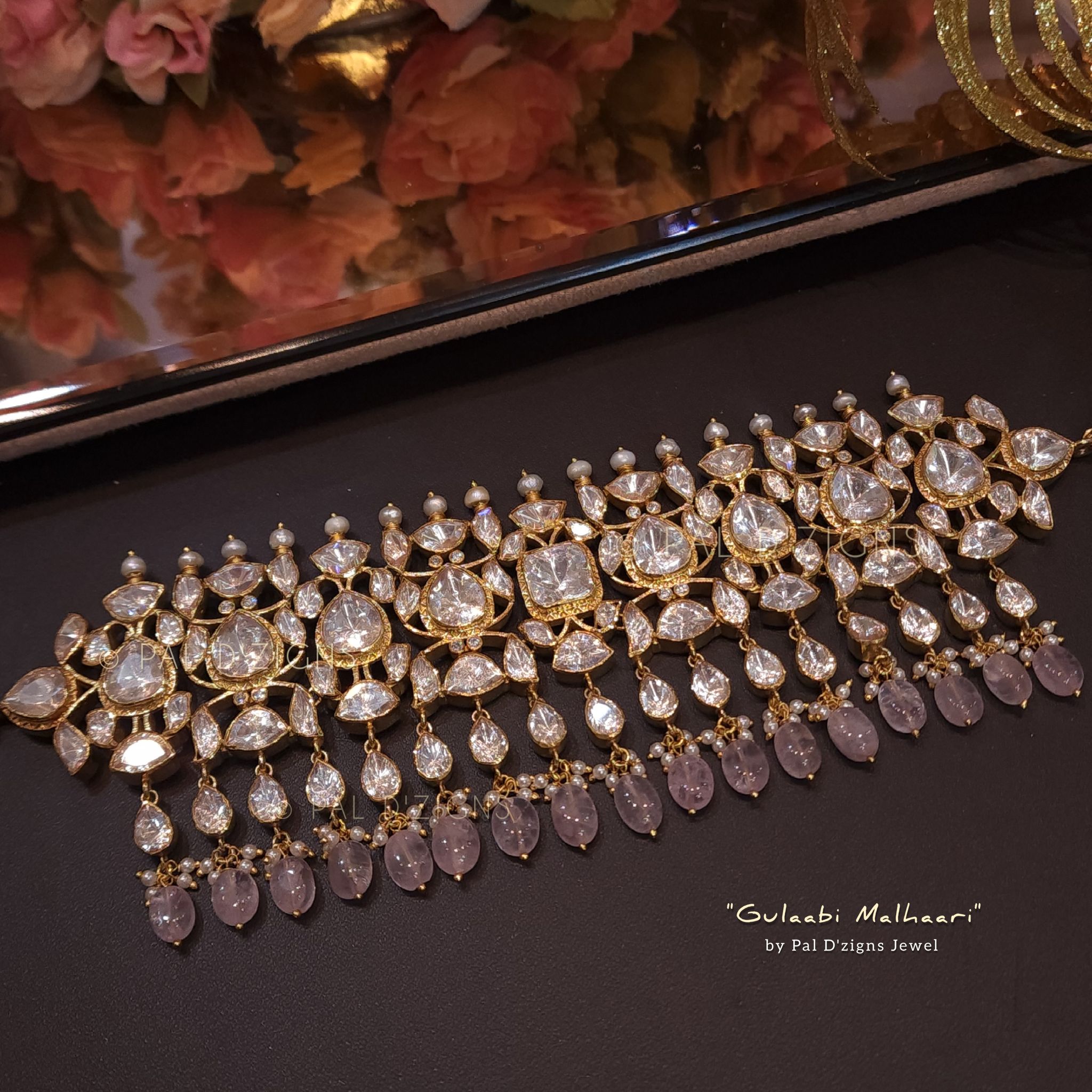 Gulaabi Malhaari Polki Choker