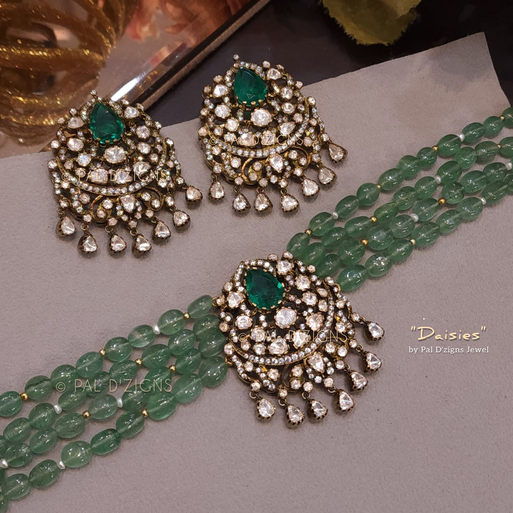 Daisies Moissanite Polki Choker Set
