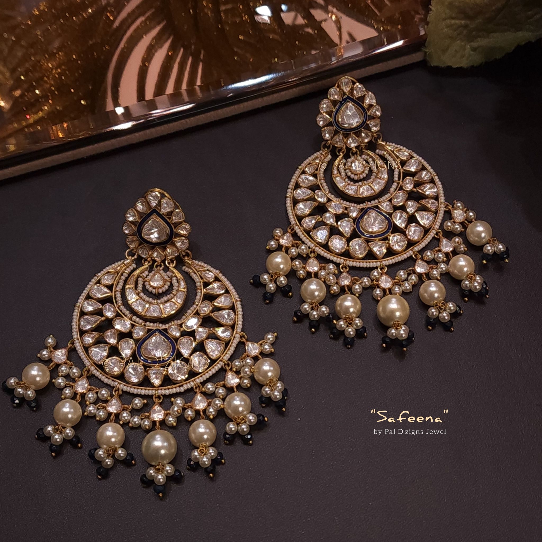 Safeena Moissanite Polkis Big Chaandbaali