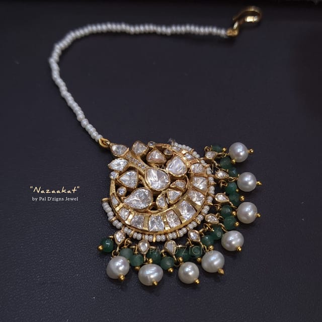 Nazaakat Moissanite Polki Tika