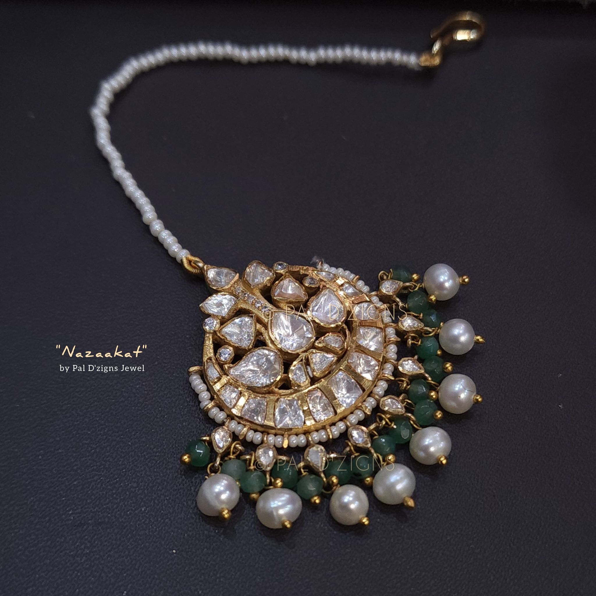 Nazaakat Moissanite Polki Tika