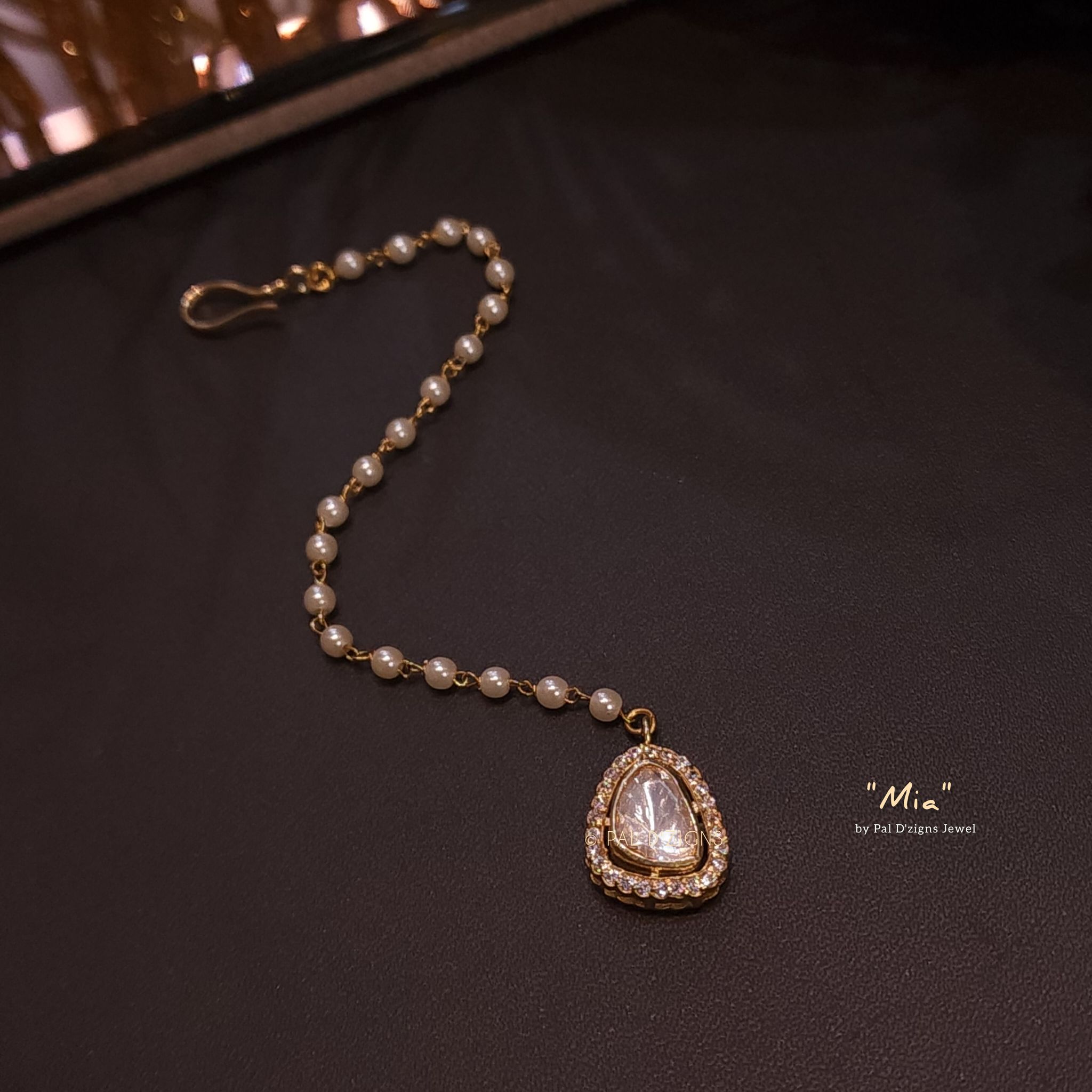 Mia Moissanite Polki Maangtika