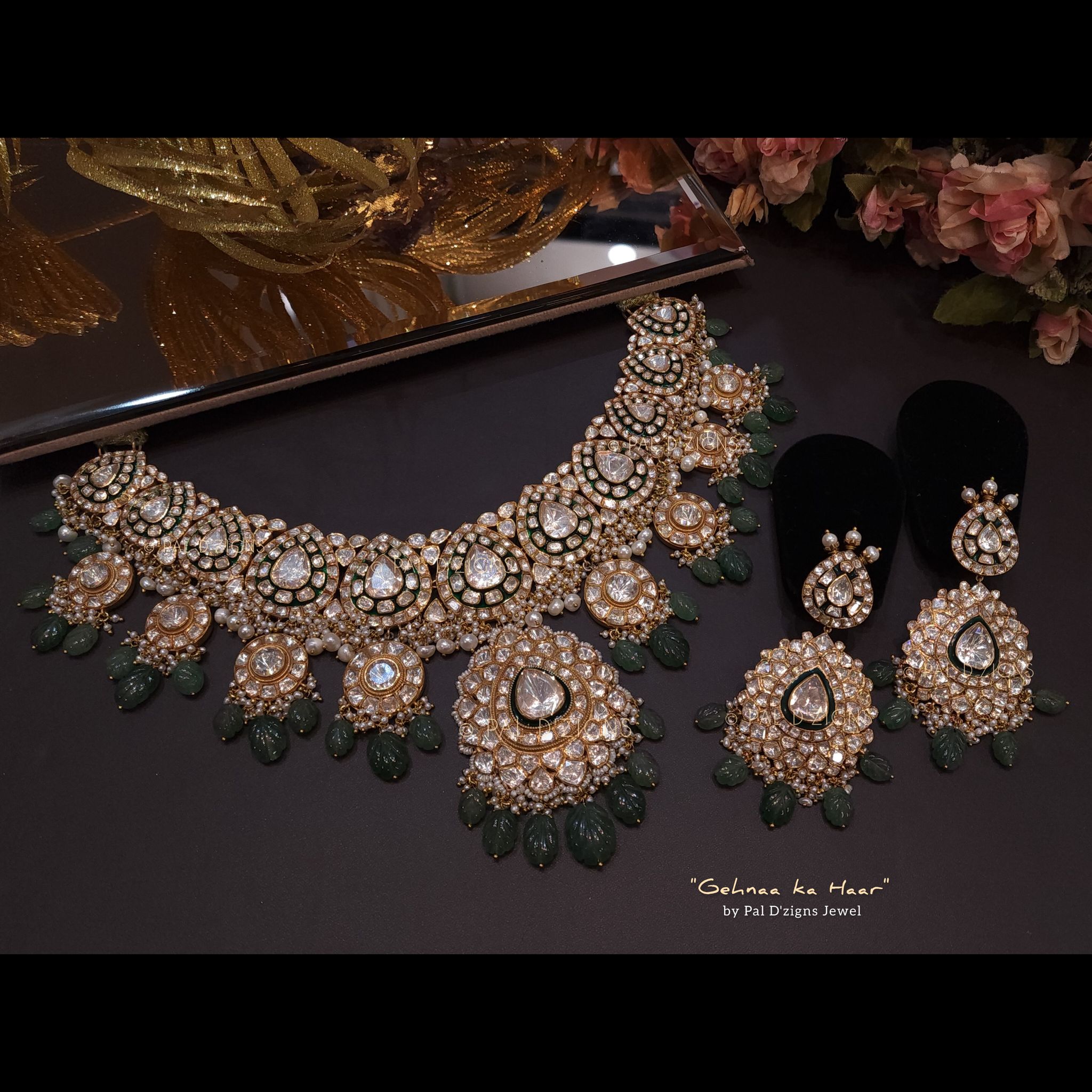 Gehnaa ka Haar in Moissanite Polki
