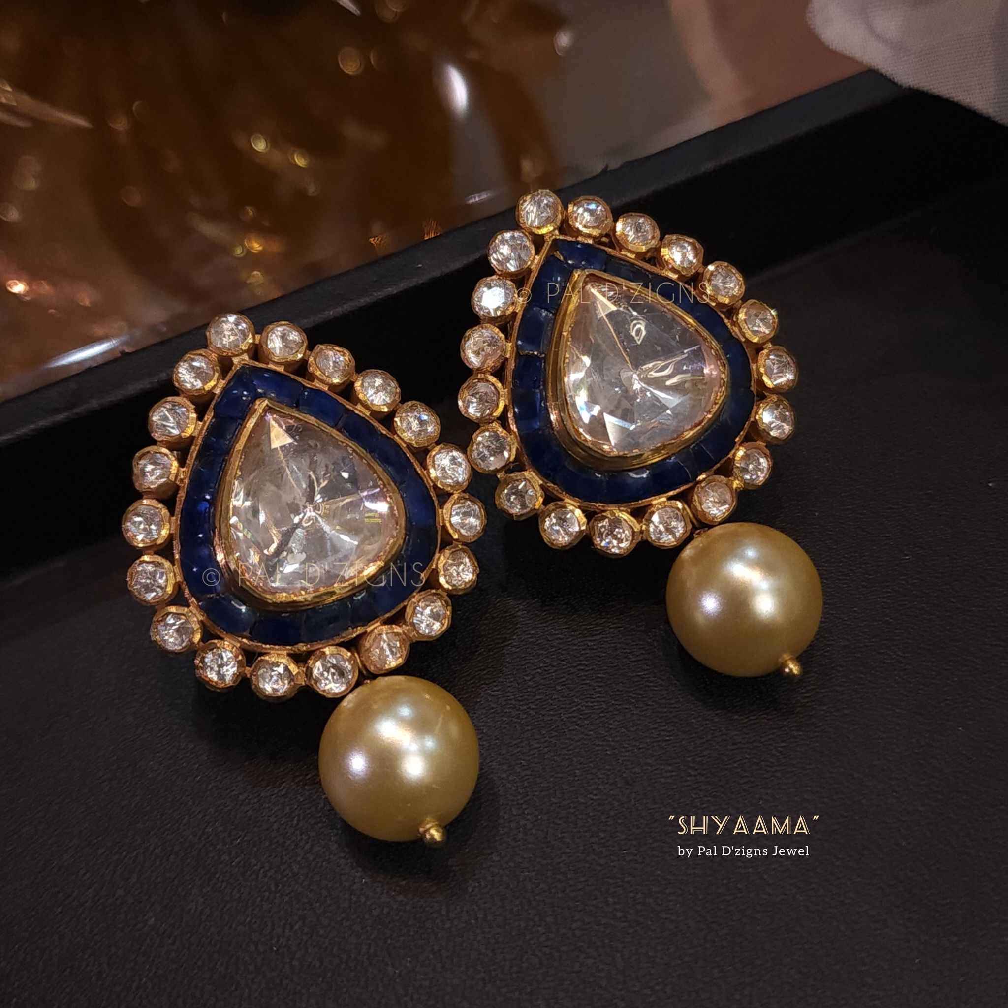 Shyaama - Moissanite Polki Stud