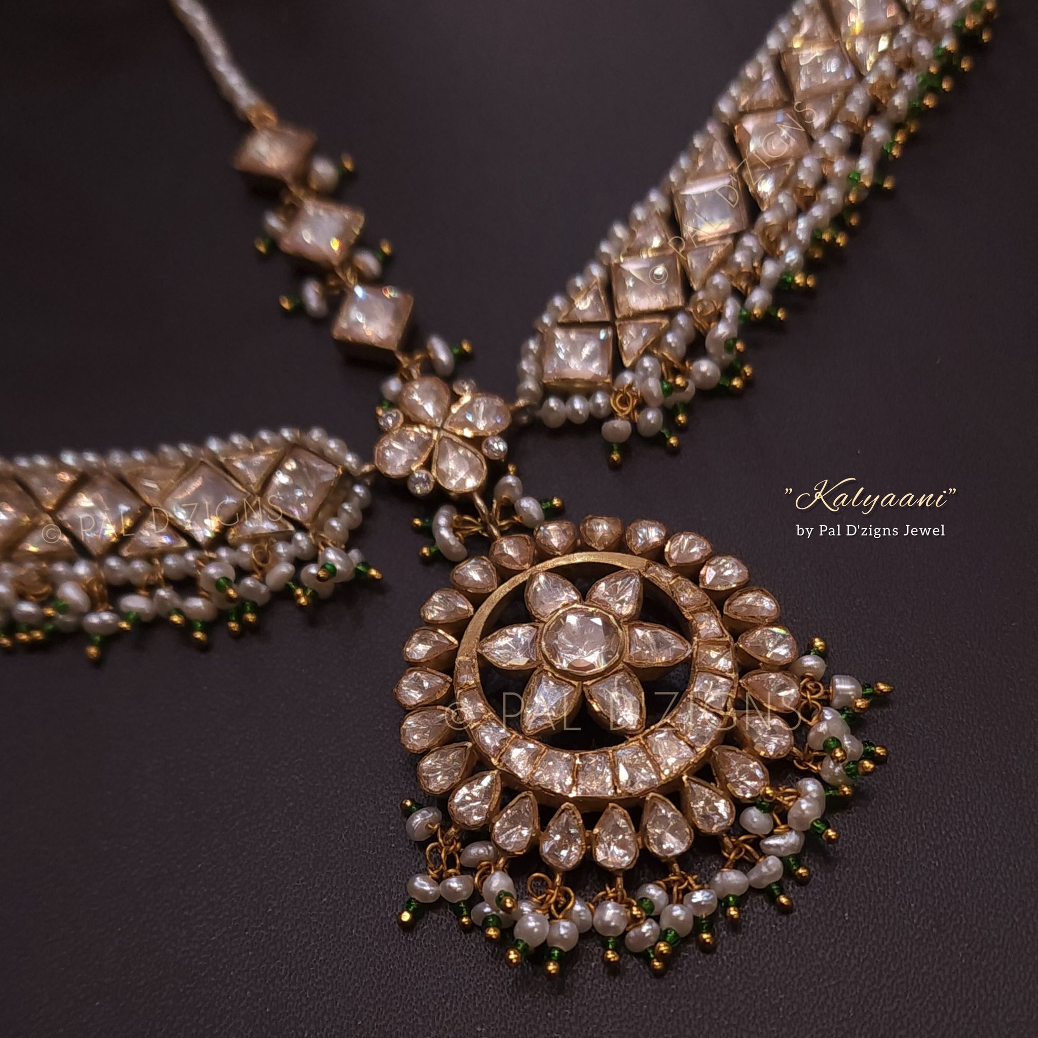 Kalyaani Mathapatti - Moissanite Polki Traditional Maathapati