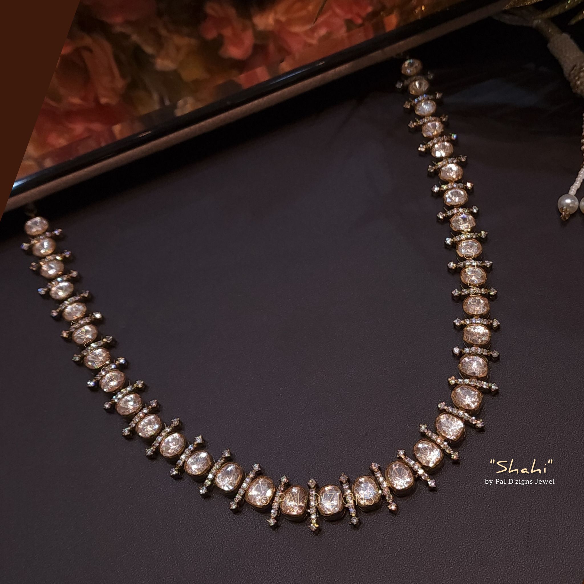 Shahi -Moissanite Polki Necklace