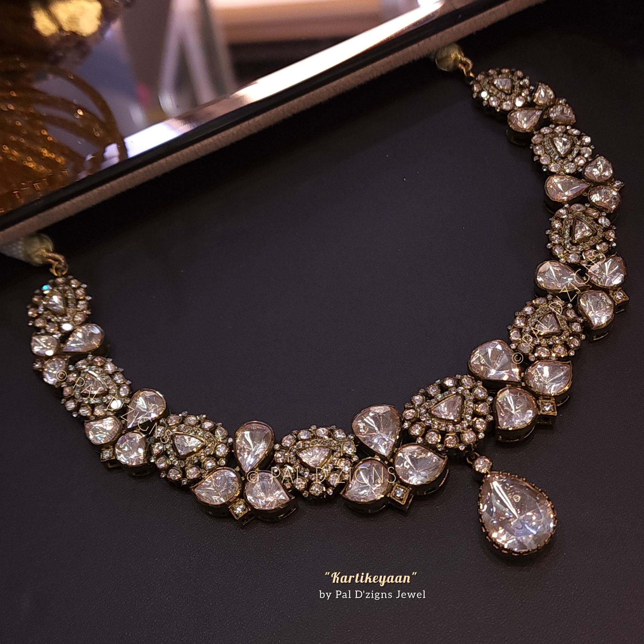 Kartikeyaan Moissanite Polki Necklace