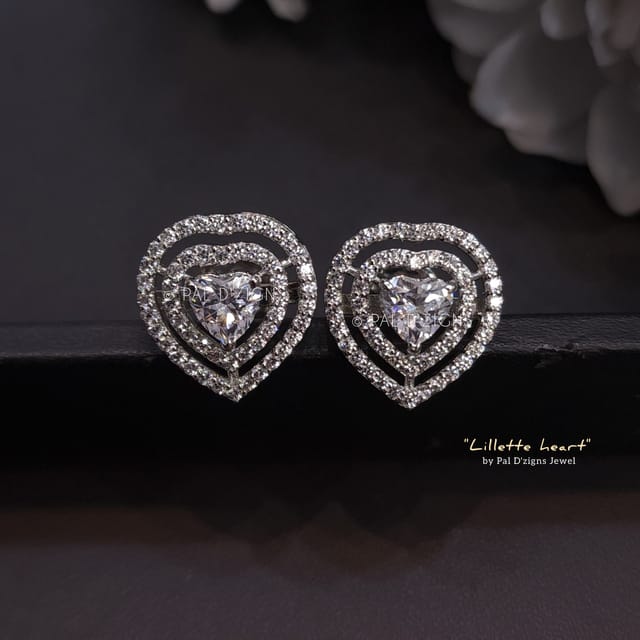 Lillette heart Dazzling Swarovski Earings