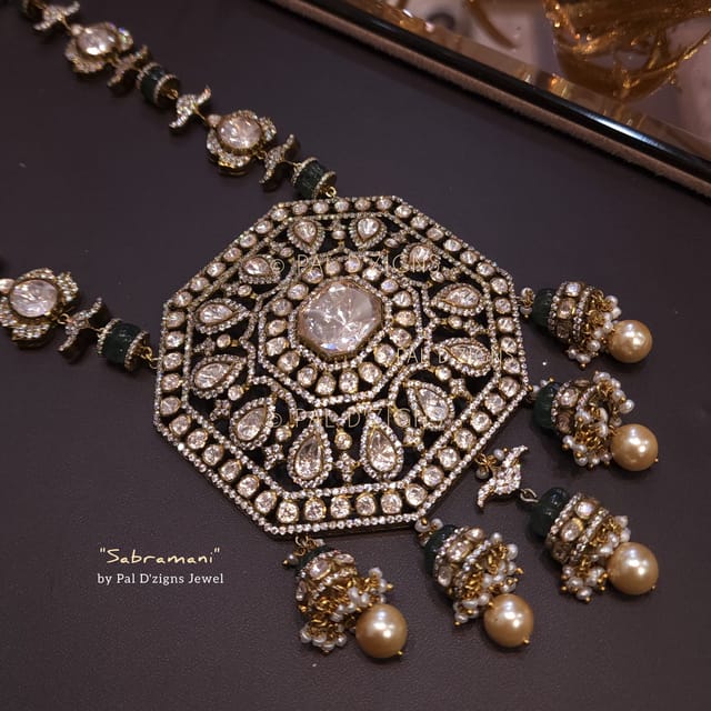 Sabramani Moissanite Polki Pendant