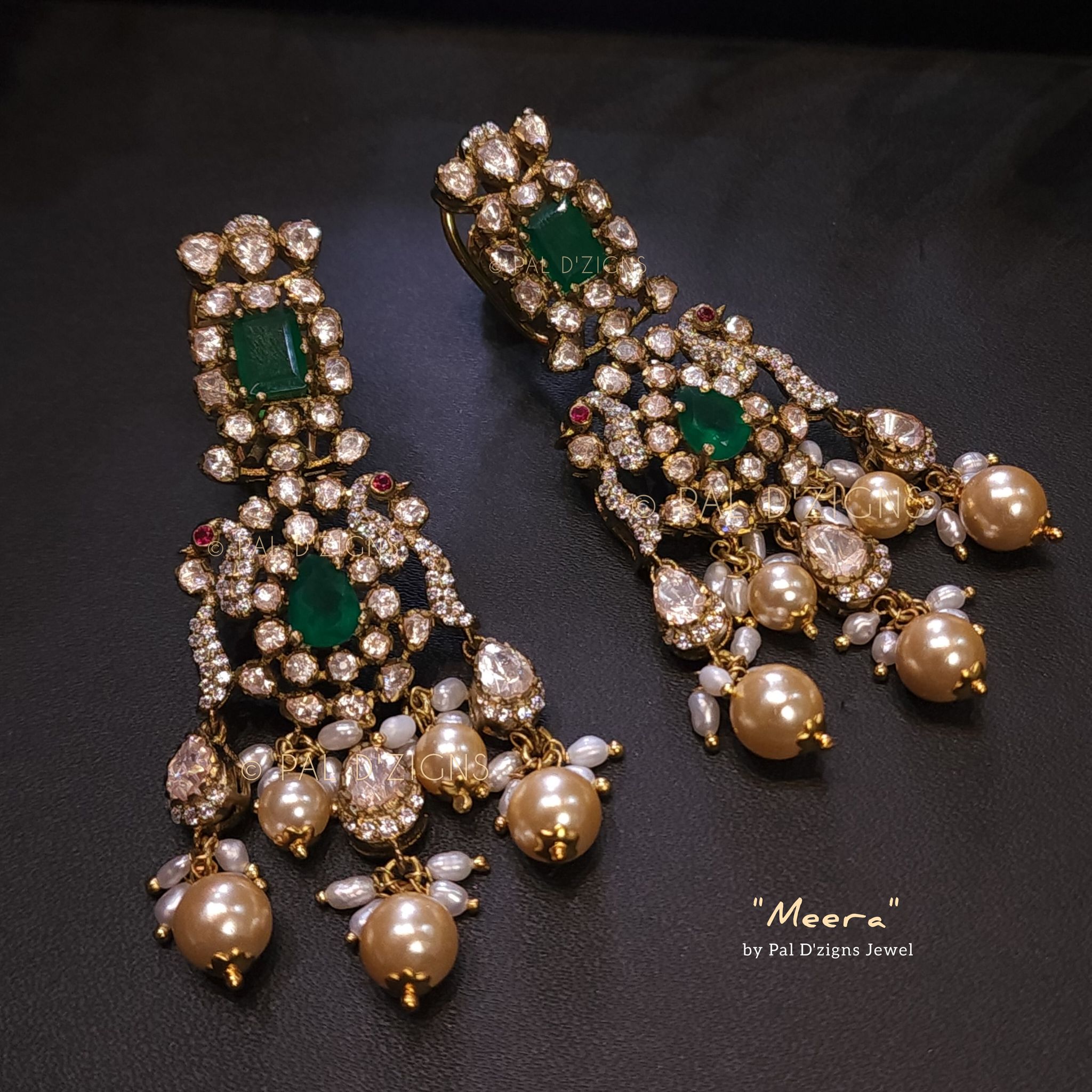Naache Mayuri Moissanite Polki Earring