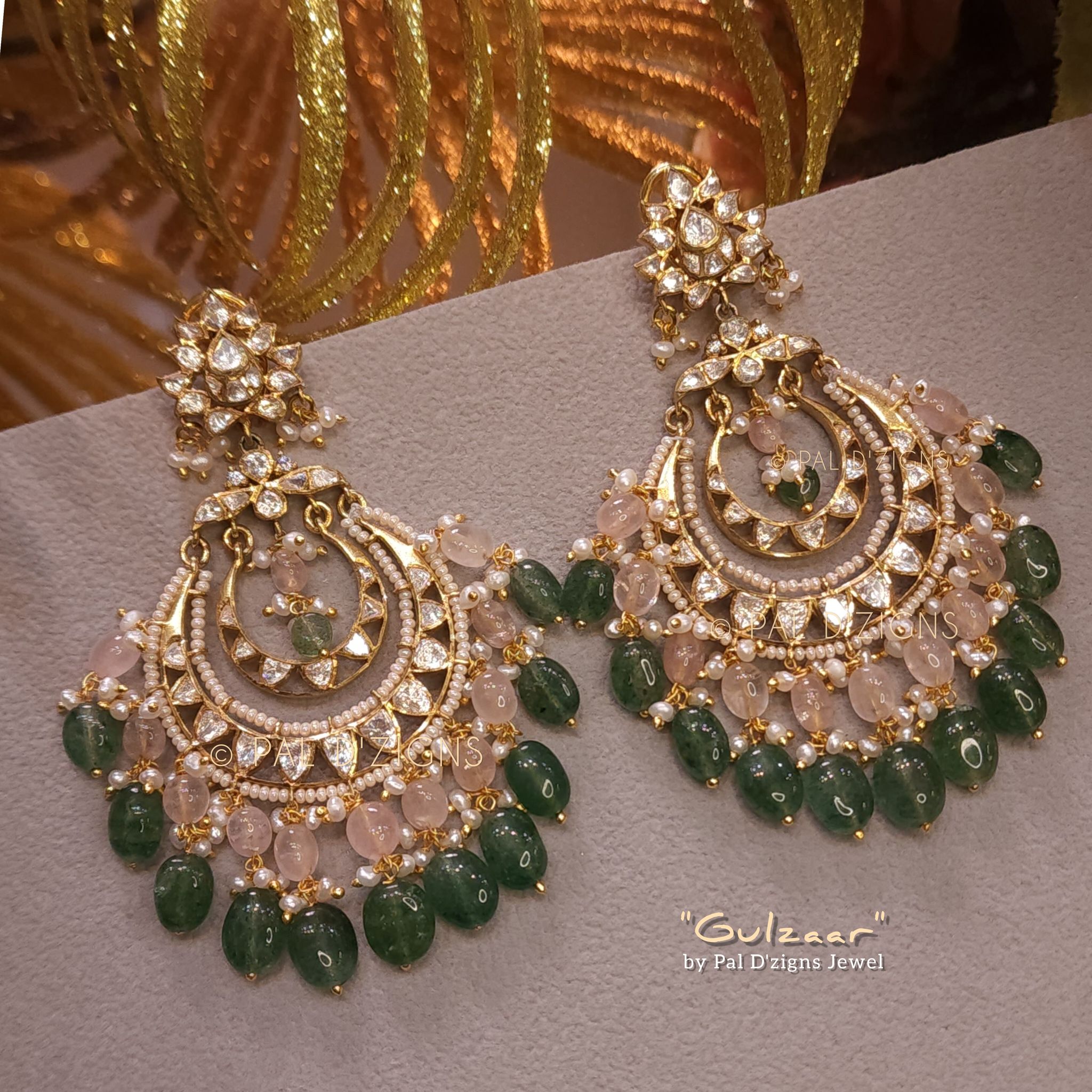 Gulzaar Moissanite Polki Chaandbaali
