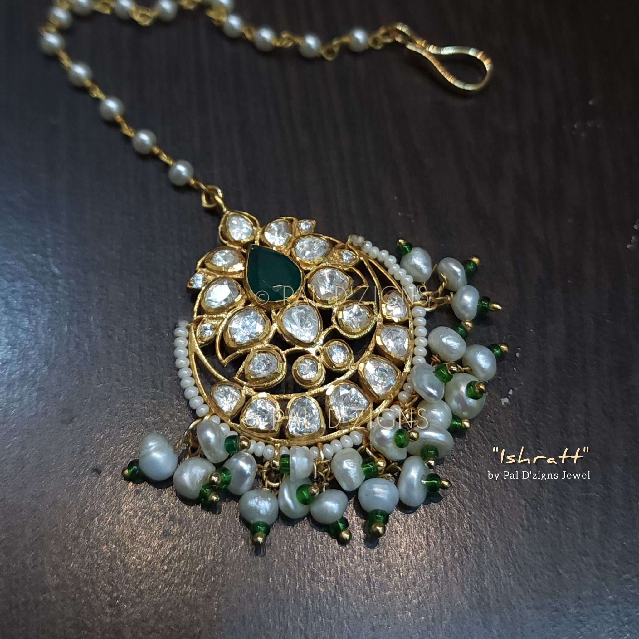 Ishratt Moissanite Polki Tika