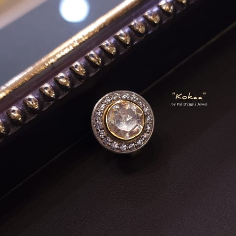 Kokaa Moissanite Polki Stud Nose Pin