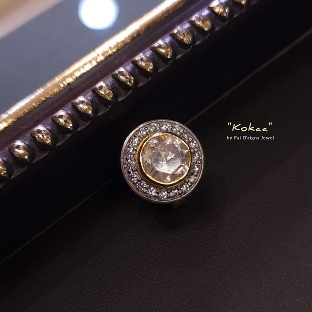 Kokaa Moissanite Polki Stud Nose Pin