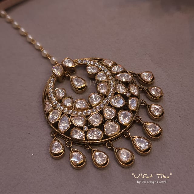 Ulfat Moissanite Polki Tikka