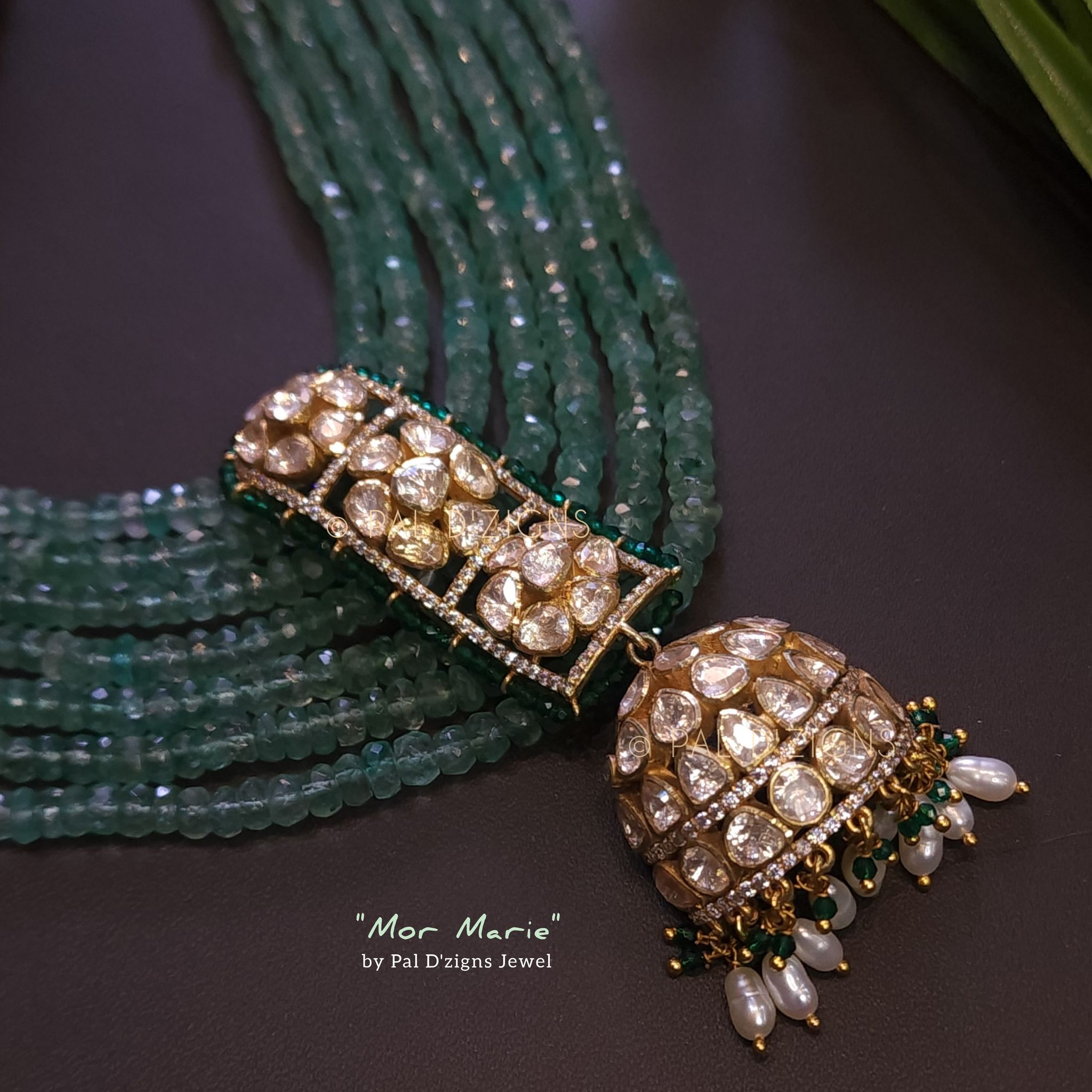 Mor Marie Moissanite Polki Necklace