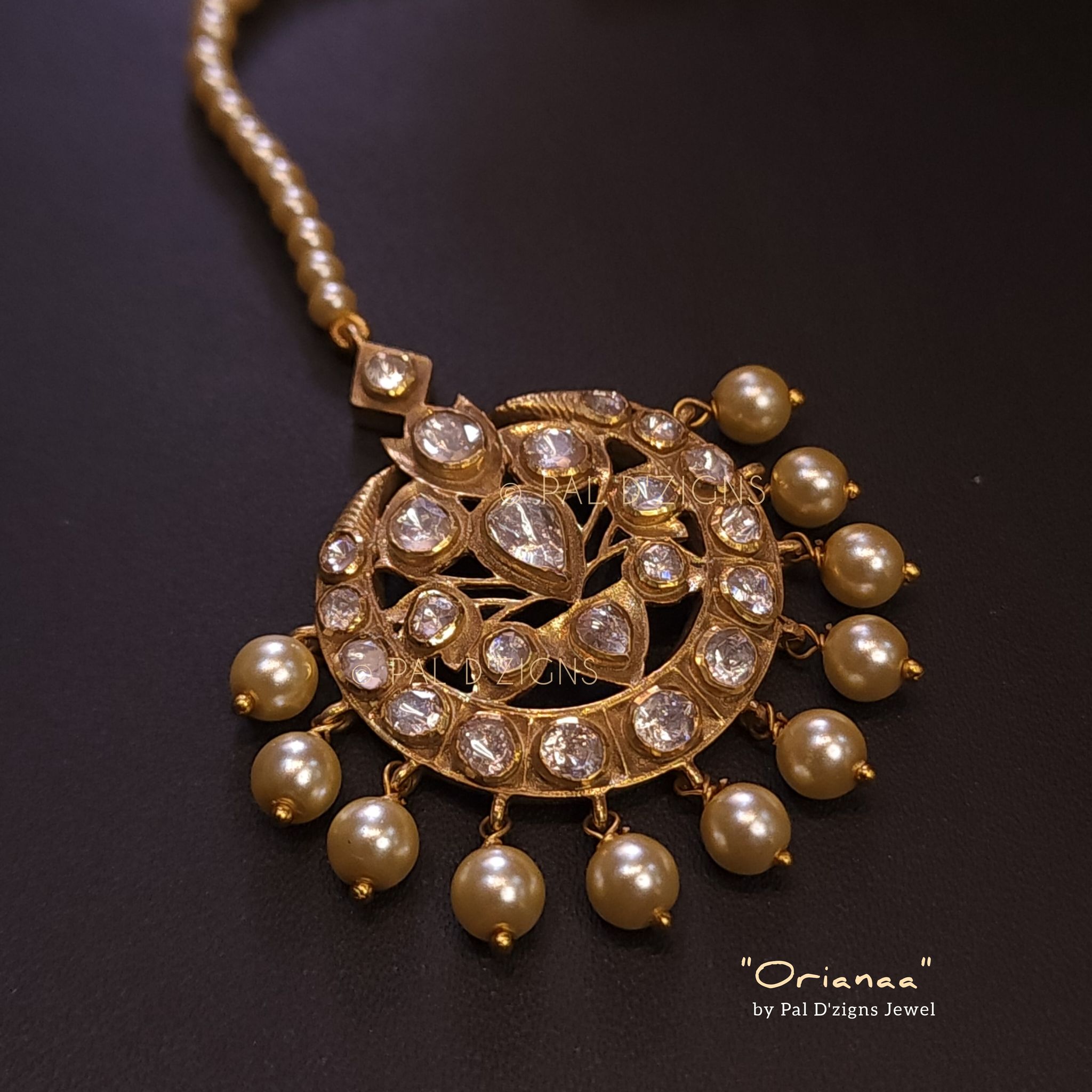 Orianaa Moissanite Polki Tika