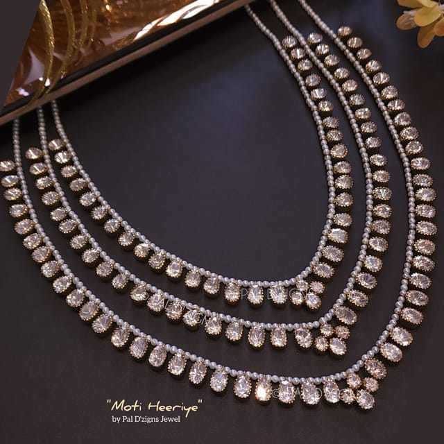 Moti Heeriye Moissanite Polki Necklace