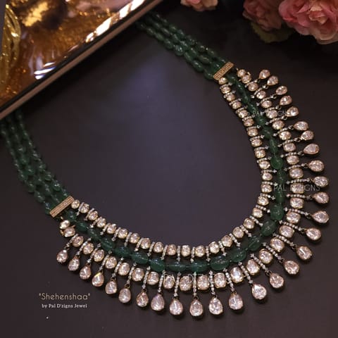Shehenshaa Moissanite Polki Necklace