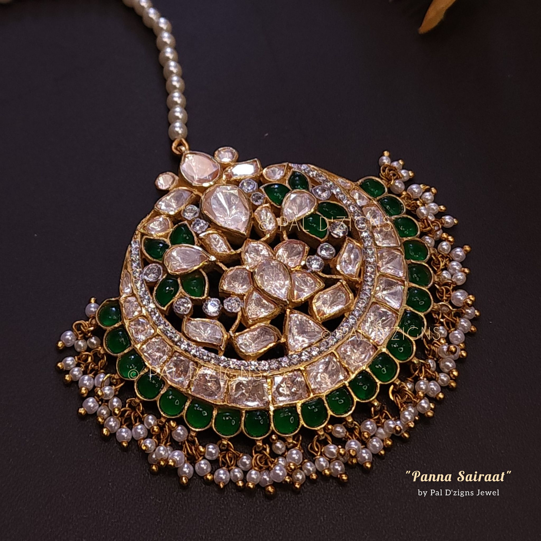 Panna Sairaat - Moissanite Polki Tika