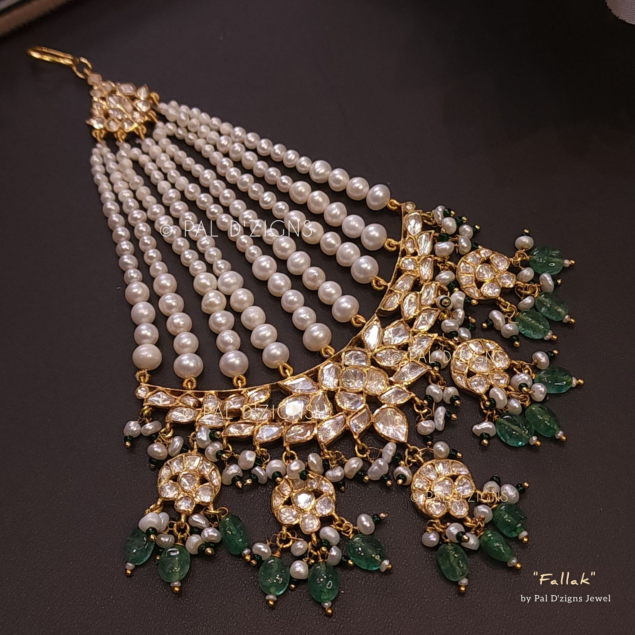 Fallak Moissanite Polki Jhummar