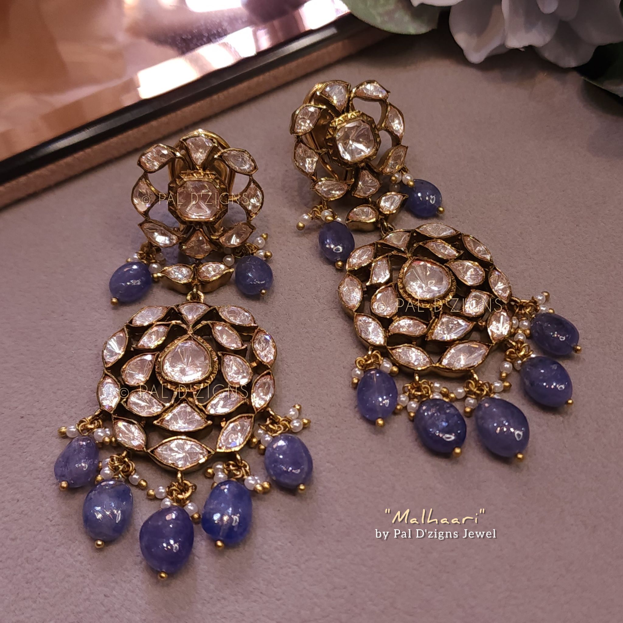 Malhaari Antique Polki Earings